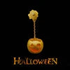 All Saints' Day Gold Vermeil S925 Silver Moissanite Earrings with Cute Halloween Pumpkin Tassel Drop Fine Jewelry for Parties