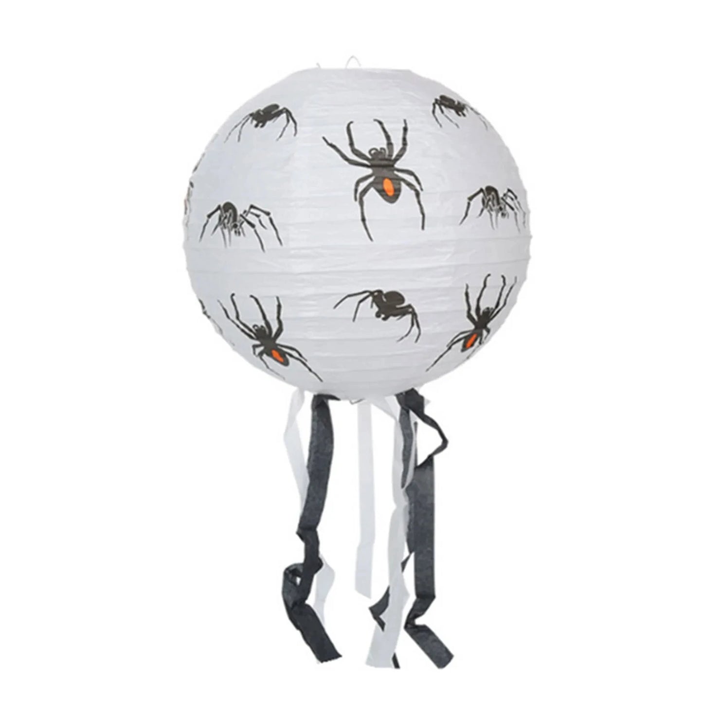 Halloween Paper Lanterns Equipped With Yellow Light Pumpkin Spider Skeleton for Halloween Party Decoration Indoor Outdoor Party