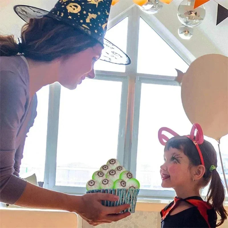 Halloween Eyeball Glow in The Dark Bouncy Ball Decoration Haunted House Home Bar Horror Props Luminous Fake Eyeballs Wholesale