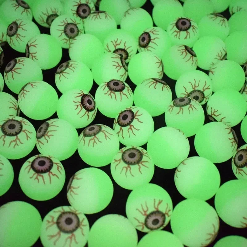 Halloween Eyeball Glow in The Dark Bouncy Ball Decoration Haunted House Home Bar Horror Props Luminous Fake Eyeballs Wholesale