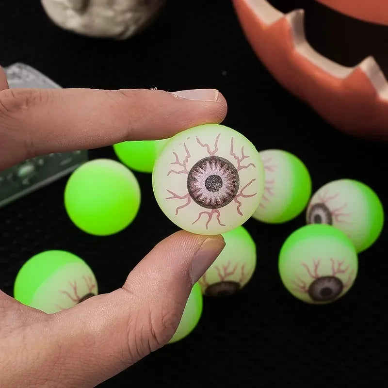 Halloween Eyeball Glow in The Dark Bouncy Ball Decoration Haunted House Home Bar Horror Props Luminous Fake Eyeballs Wholesale