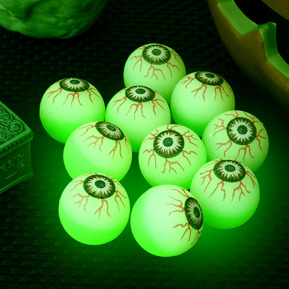 Halloween Eyeball Glow in The Dark Bouncy Ball Decoration Haunted House Home Bar Horror Props Luminous Fake Eyeballs Wholesale