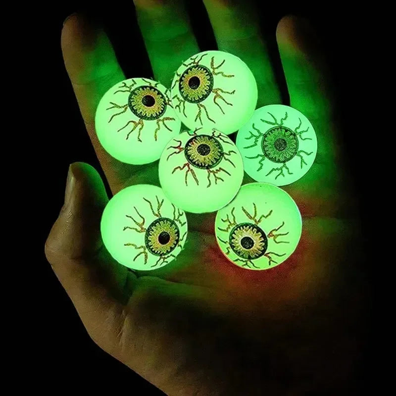 Halloween Eyeball Glow in The Dark Bouncy Ball Decoration Haunted House Home Bar Horror Props Luminous Fake Eyeballs Wholesale