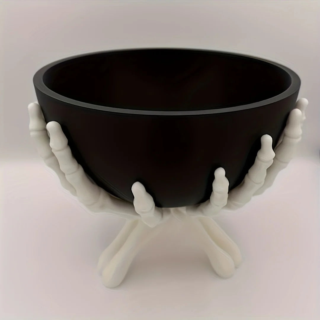 Halloween Candy Bowl Gothic Skeleton Hands Candy Storage Holder Multifunctional Halloween Organizer Holder Scary Home Decoration