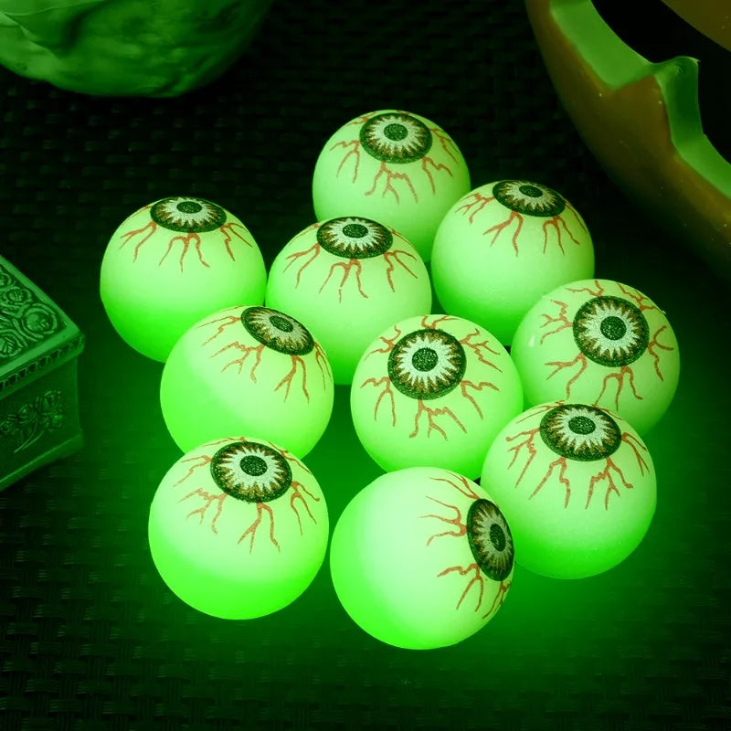Halloween Eyeball Glow in The Dark Bouncy Ball Decoration Haunted House Home Bar Horror Props Luminous Fake Eyeballs Wholesale