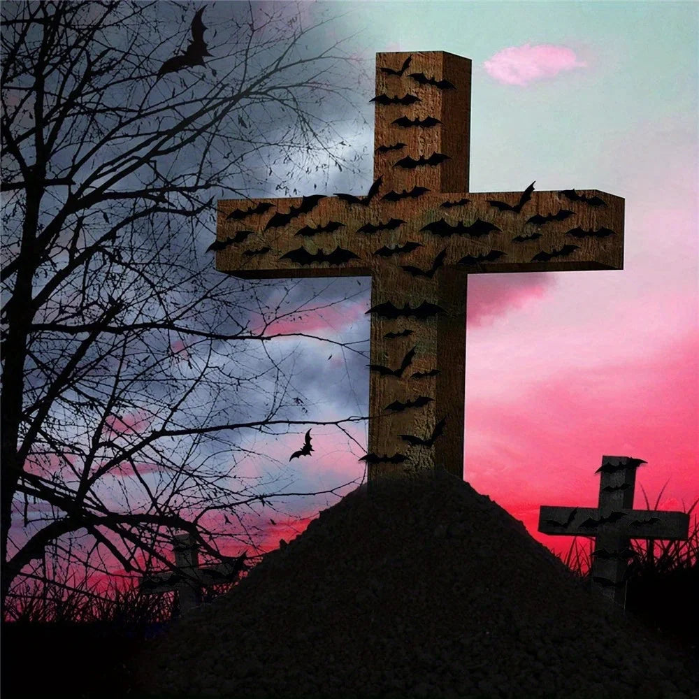 Halloween Bats Decorations,3D Pvc Bat on The Wall,Black Bats Wall Stickers,Halloween Scary Props Party Supplies DIY Decoration