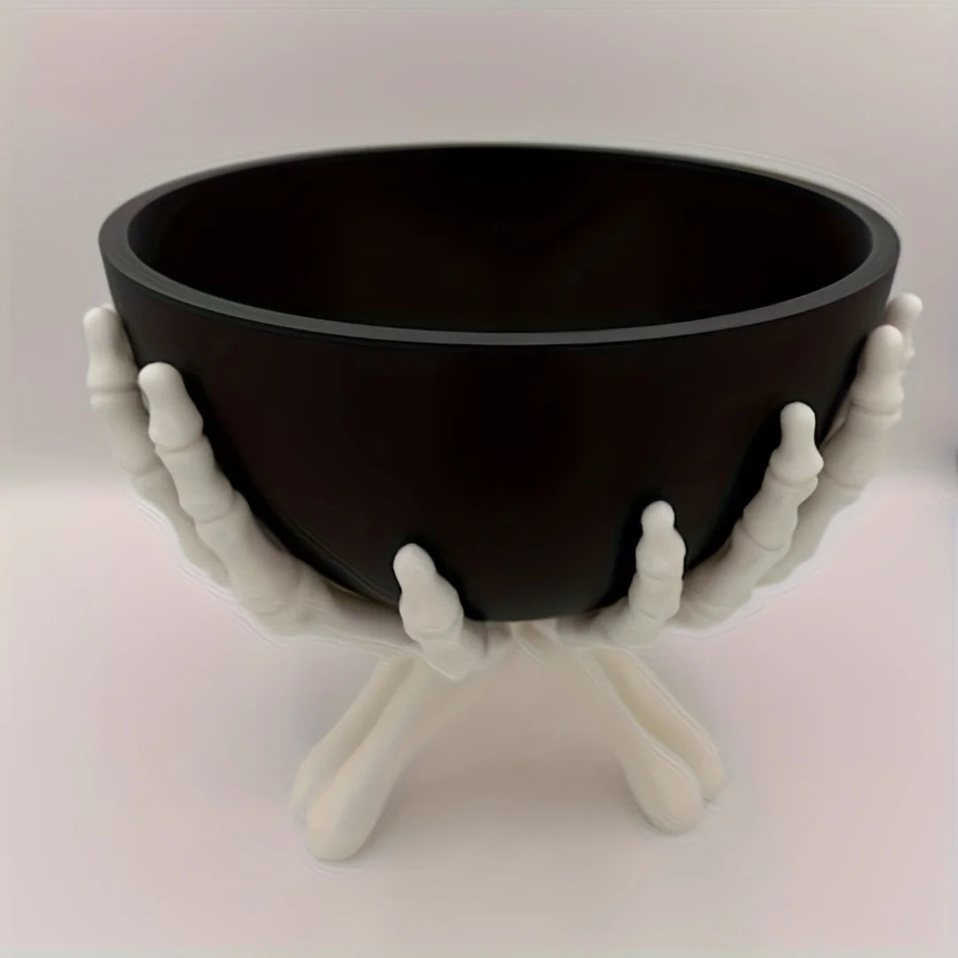 Halloween Candy Bowl Gothic Skeleton Hands Candy Storage Holder Multifunctional Halloween Organizer Holder Scary Home Decoration