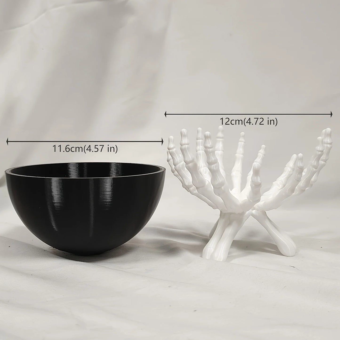 Halloween Candy Bowl Gothic Skeleton Hands Candy Storage Holder Multifunctional Halloween Organizer Holder Scary Home Decoration